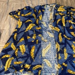 Fall color Short sleeve Kimono